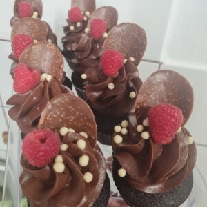 Kakaový minicupcakes s pařížským krémem