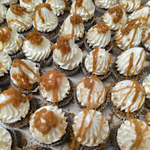 Brownie minicupcakes slaný karamel